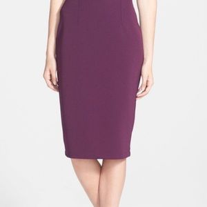 Halogen purple pencil skirt